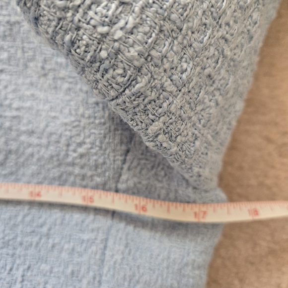 Zara Sky Blue Textured Weave Blazer Jacket. Size Small - Picture 11 of 15